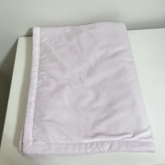 Pottery Barn Kids PBK Pink Velour White Sherpa Baby Blanket Lovey Lovie Blankie - Picture 2 of 15